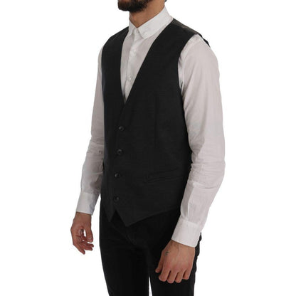 Dolce & Gabbana Gray STAFF Cotton Rayon Vest1728,20% Rayon,67345645728,Clothing,Dolce & Gabbana,Gray,IT52 | XL,Material: 80% Cotton,Men,Men - Clothing,New with tags,Suits & Blazers - Clothing,Vests - Men - Clothing,Waistcoats - Suits & Blazers - Clothing