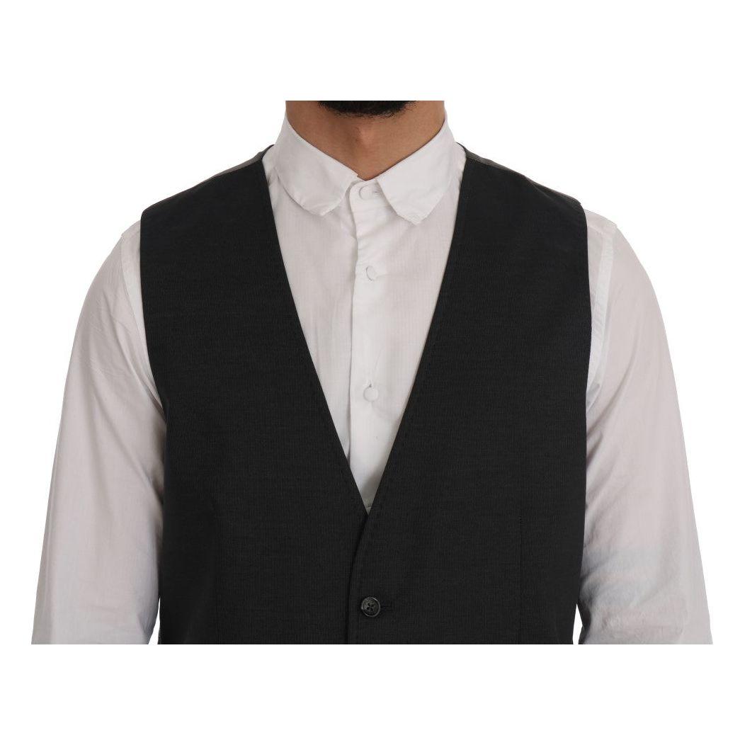 Dolce & Gabbana Gray STAFF Cotton Rayon Vest1728,20% Rayon,67345645728,Clothing,Dolce & Gabbana,Gray,IT52 | XL,Material: 80% Cotton,Men,Men - Clothing,New with tags,Suits & Blazers - Clothing,Vests - Men - Clothing,Waistcoats - Suits & Blazers - Clothing