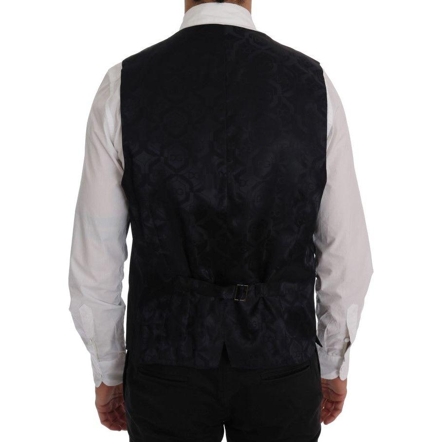 Dolce & Gabbana Gray Wool Stretch Vest1728,3% Elastane,67345645728,Clothing,Dolce & Gabbana,Gray,IT52 | XL,Material: 97% Wool,Men,Men - Clothing,New with tags,Suits & Blazers - Clothing,Vests - Men - Clothing,Waistcoats - Suits & Blazers - Clothing
