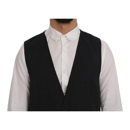 Dolce & Gabbana Gray Wool Stretch Vest1728,3% Elastane,67345645728,Clothing,Dolce & Gabbana,Gray,IT52 | XL,Material: 97% Wool,Men,Men - Clothing,New with tags,Suits & Blazers - Clothing,Vests - Men - Clothing,Waistcoats - Suits & Blazers - Clothing