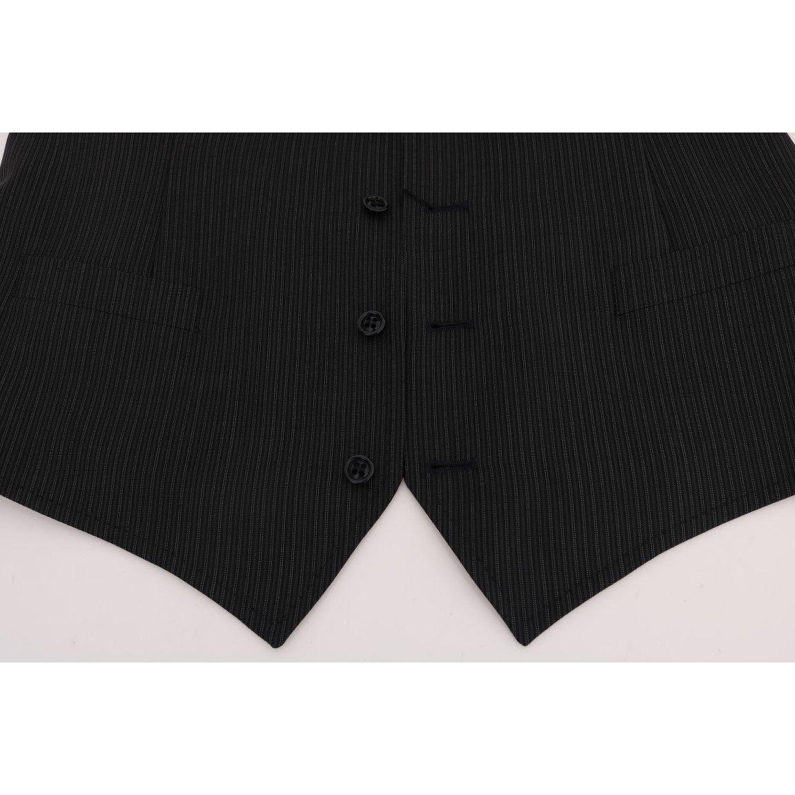 Dolce & Gabbana Gray Wool Stretch Vest1728,3% Elastane,67345645728,Clothing,Dolce & Gabbana,Gray,IT52 | XL,Material: 97% Wool,Men,Men - Clothing,New with tags,Suits & Blazers - Clothing,Vests - Men - Clothing,Waistcoats - Suits & Blazers - Clothing
