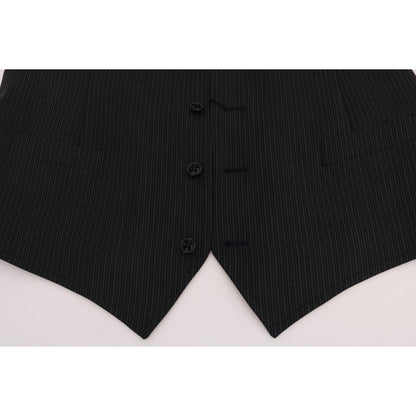 Dolce & Gabbana Gray Wool Stretch Vest1728,3% Elastane,67345645728,Clothing,Dolce & Gabbana,Gray,IT52 | XL,Material: 97% Wool,Men,Men - Clothing,New with tags,Suits & Blazers - Clothing,Vests - Men - Clothing,Waistcoats - Suits & Blazers - Clothing