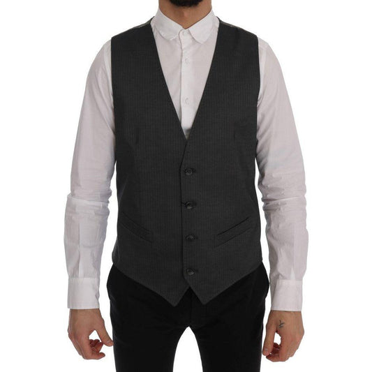 Dolce & Gabbana Gray STAFF Cotton Rayon Vest1728,20% Rayon,67345645728,Clothing,Dolce & Gabbana,Gray,IT50 | L,Material: 80% Cotton,Men,Men - Clothing,New with tags,Suits & Blazers - Clothing,Vests - Men - Clothing,Waistcoats - Suits & Blazers - Clothing