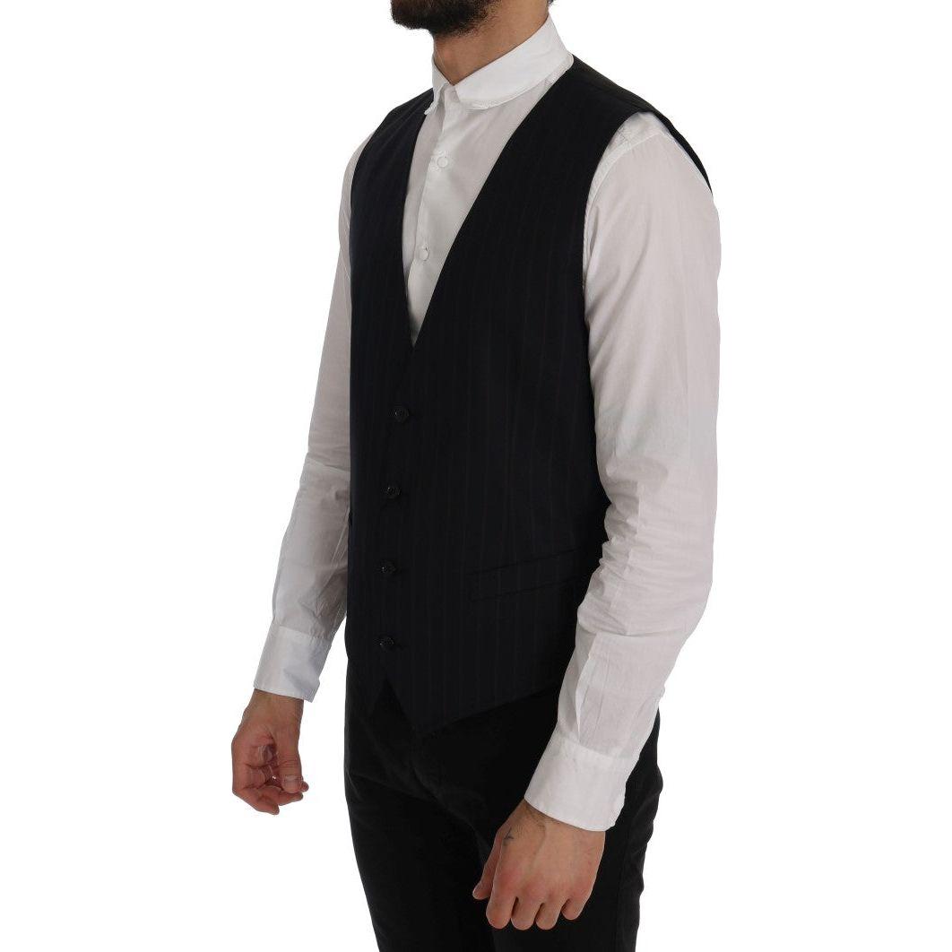 Dolce & Gabbana Blue Wool Stretch Vest1728,3% Elastane,67345645728,Blue,Clothing,Dolce & Gabbana,IT50 | L,Material: 97% Wool,Men,Men - Clothing,New with tags,Suits & Blazers - Clothing,Vests - Men - Clothing,Waistcoats - Suits & Blazers - Clothing