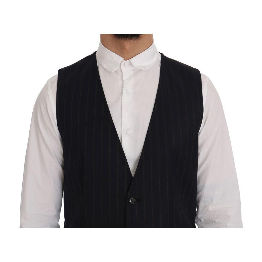 Dolce & Gabbana Blue Wool Stretch Vest1728,3% Elastane,67345645728,Blue,Clothing,Dolce & Gabbana,IT50 | L,Material: 97% Wool,Men,Men - Clothing,New with tags,Suits & Blazers - Clothing,Vests - Men - Clothing,Waistcoats - Suits & Blazers - Clothing