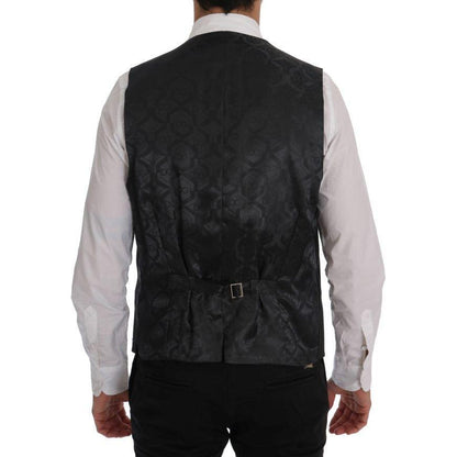 Dolce & Gabbana Gray Wool Stretch Vest1728,3% Elastane,67345645728,Clothing,Dolce & Gabbana,Gray,IT52 | XL,Material: 97% Wool,Men,Men - Clothing,New with tags,Suits & Blazers - Clothing,Vests - Men - Clothing,Waistcoats - Suits & Blazers - Clothing