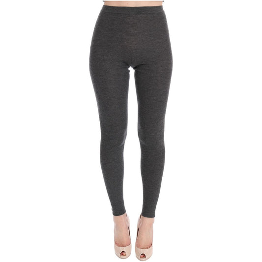 Dolce & Gabbana Gray Cashmere Stretch Tights