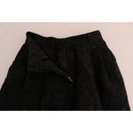 Dolce & Gabbana Elegant Floral Brocade Dress Shorts Jeans & Pants Dolce & Gabbana Black