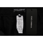 Dolce & Gabbana Elegant Floral Brocade Dress Shorts Jeans & Pants Dolce & Gabbana Black