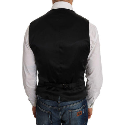 Dolce & Gabbana Black Polka Dot Pattern Vest1728,19% Silk,30% Polyester,67345645728,Black,Clothing,Dolce & Gabbana,IT48 | M,Material: 51% Wool,Men,Men - Clothing,New with tags,Suits & Blazers - Clothing,Vests - Men - Clothing,Waistcoats - Suits & Blazers
