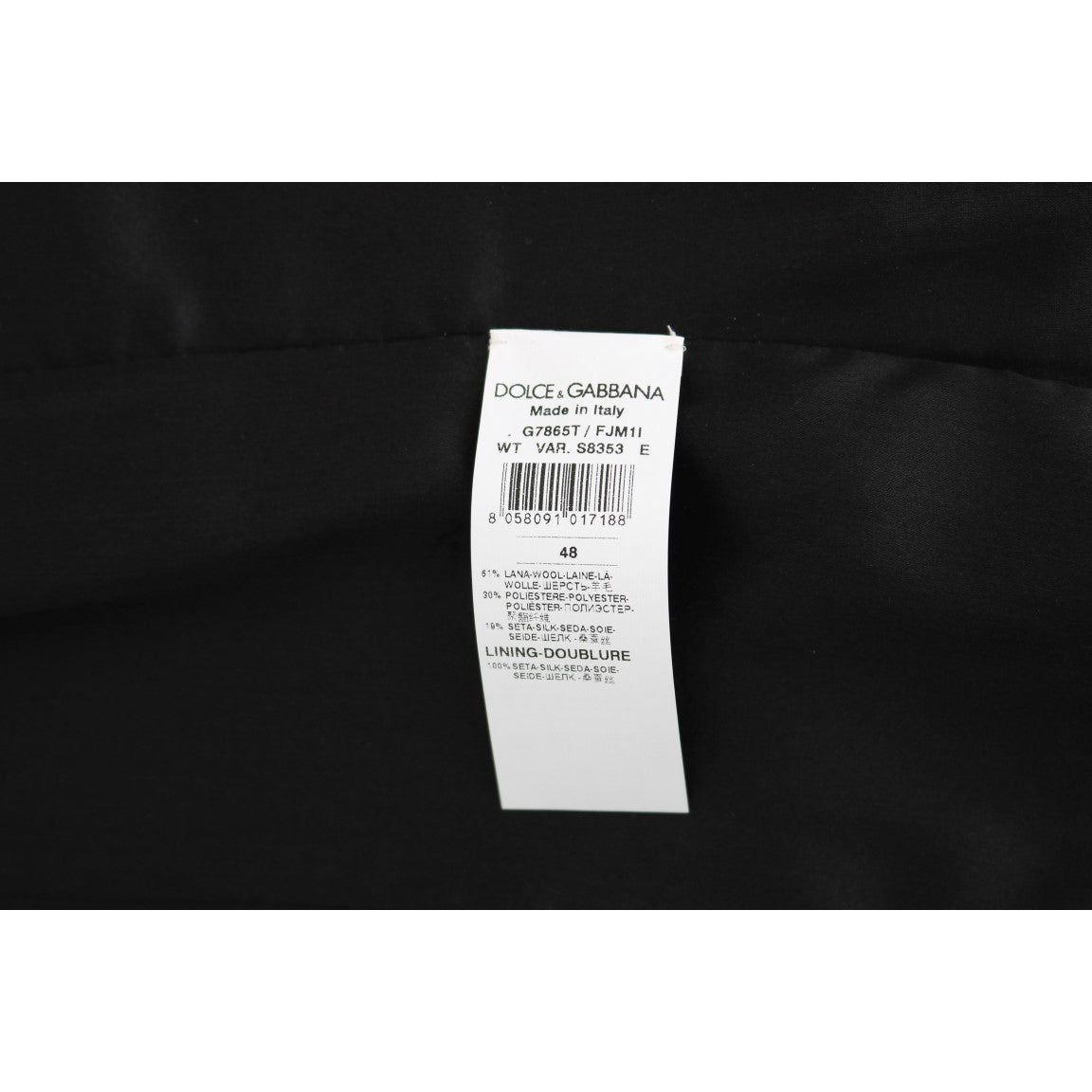 Dolce & Gabbana Black Polka Dot Pattern Vest1728,19% Silk,30% Polyester,67345645728,Black,Clothing,Dolce & Gabbana,IT48 | M,Material: 51% Wool,Men,Men - Clothing,New with tags,Suits & Blazers - Clothing,Vests - Men - Clothing,Waistcoats - Suits & Blazers