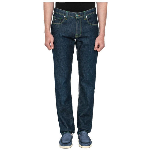 Tramarossa Blue Cotton Jeans & Pant TR-14415-W32