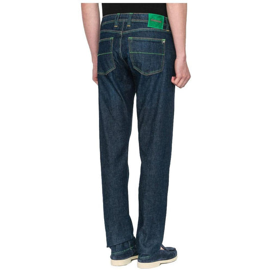 Tramarossa Blue Cotton Jeans & Pant TR-14415-W32