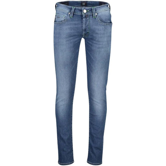 Tramarossa Blue Cotton Jeans & Pant TR-14420-W33
