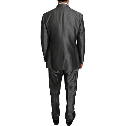 Dolce & Gabbana Gray Patterned MARTINI 2 Piece Suit