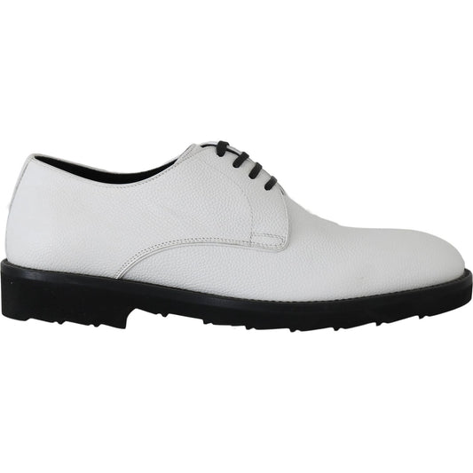 Dolce & Gabbana White Leather Derby Dress Formal Shoes1728,67345645728,Dolce & Gabbana,EU39/US6,Formal - Men - Shoes,Material: Leather,Men,Men - Shoes,New with tags,Oxfords and Derbies - Shoes,Shoes,White