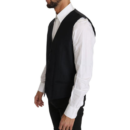 Dolce & Gabbana Gray Wool Silk Waistcoat Vest12% Silk,1728,67345645728,Clothing,Dolce & Gabbana,Gray,IT52 | XL,Material: 88% Wool,Men,Men - Clothing,New with tags,Suits & Blazers - Clothing,Vests - Men - Clothing,Waistcoats - Suits & Blazers - Clothing