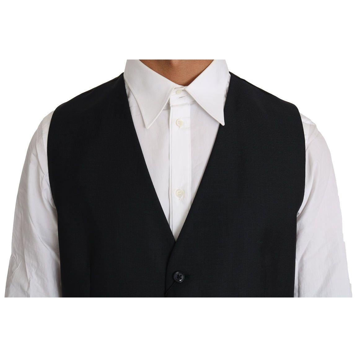 Dolce & Gabbana Gray Wool Silk Waistcoat Vest12% Silk,1728,67345645728,Clothing,Dolce & Gabbana,Gray,IT52 | XL,Material: 88% Wool,Men,Men - Clothing,New with tags,Suits & Blazers - Clothing,Vests - Men - Clothing,Waistcoats - Suits & Blazers - Clothing