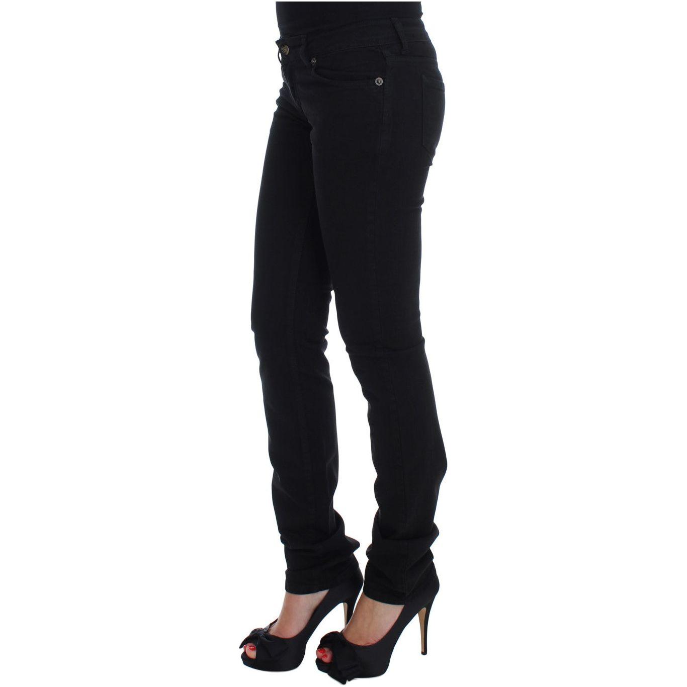 Cavalli Black Cotton Stretch Slim Skinny Fit Jeans SIG18164-3