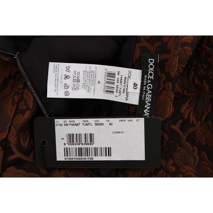 Dolce & Gabbana Brown Floral Brocade Mini Bubble Skirt 12% Silk,1728,34% Rayon,67345645728,Brown,Clothing,Dolce & Gabbana,IT40|S,Material: 54% Cotton,Mini - Skirts - Clothing,New with tags,Skirts - Clothing,Skirts - Women - Clothing,Women,Women - Clothing