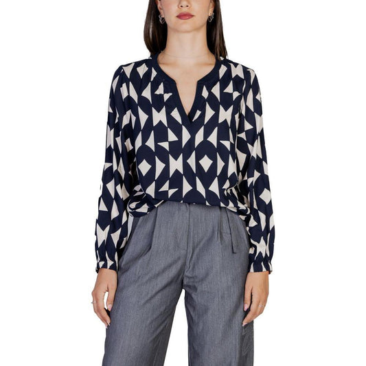 Street One Blue Viscose Blouse ST-15418700010-34 | XXS