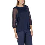 Street One Blue Polyester Blouse ST-15622000010-IT36|XXS