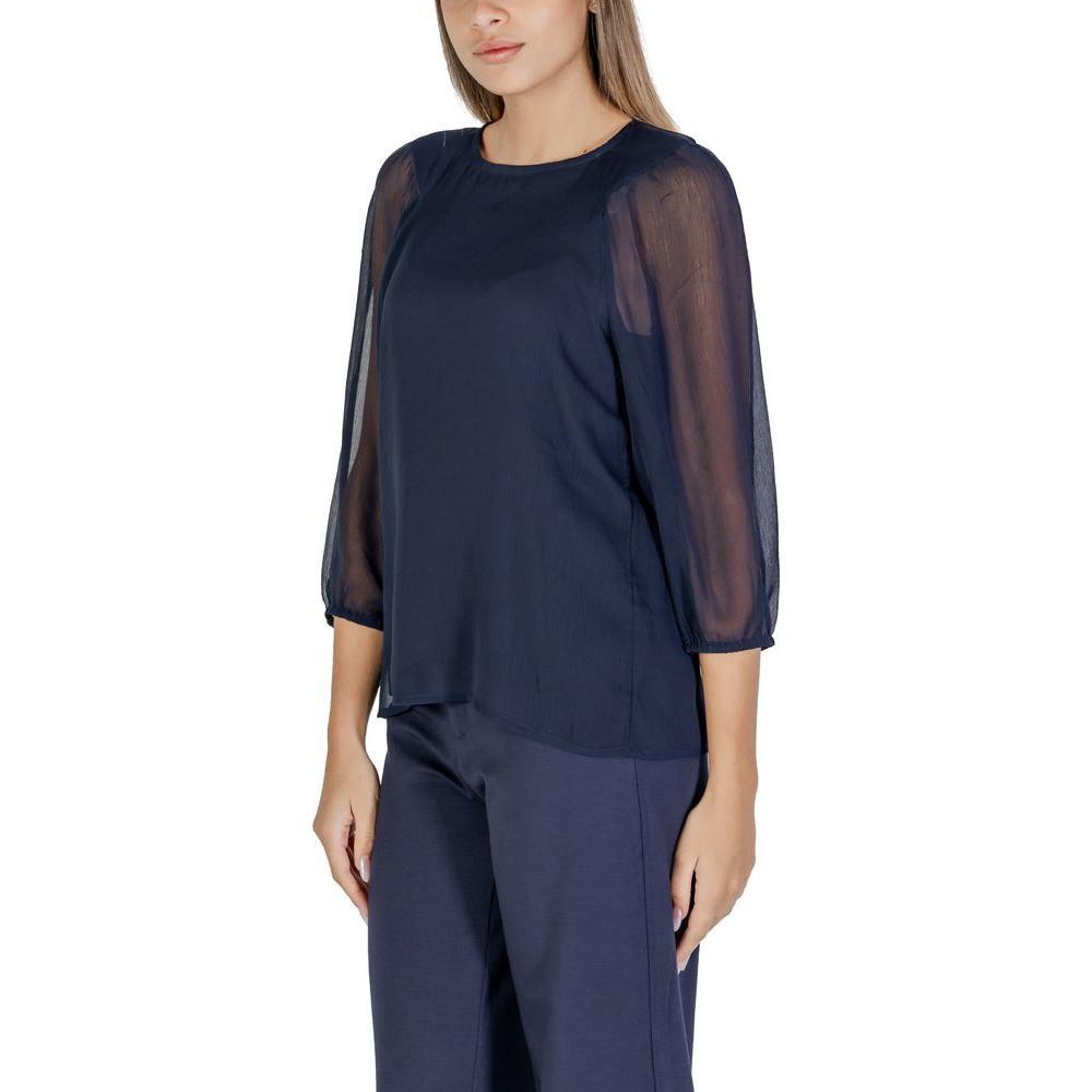 Street One Blue Polyester Blouse ST-15622000010-IT36|XXS