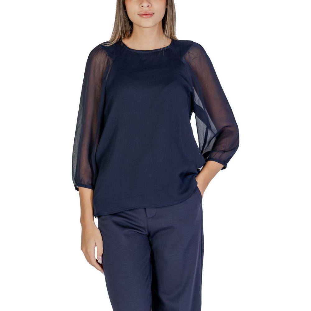 Street One Blue Polyester Blouse ST-15622000010-IT36|XXS