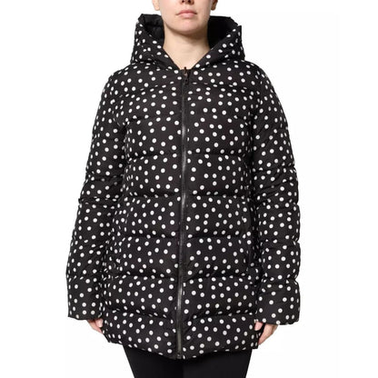 Dolce & Gabbana Black Polyester Hooded Reversible Jacket 1728,67345645728,Black,Clothing,Dolce & Gabbana,Hoodies - Sweaters - Clothing,IT36|XXS,IT38|XS,IT40|S,IT42|M,IT44 | L,Jackets & Coats - Clothing,Jackets & Coats - Women - Clothing,Material: 100% Pol
