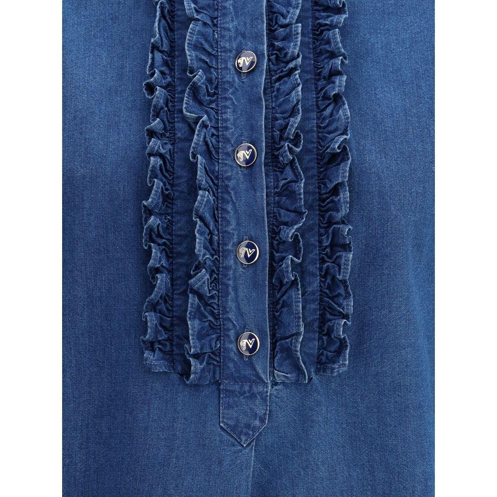 Valentino Ruffle denim Shirts VA-6B3DB02Z94B558-IT42 | L
