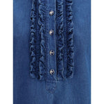 Valentino Ruffle denim Shirts VA-6B3DB02Z94B558-IT42 | L