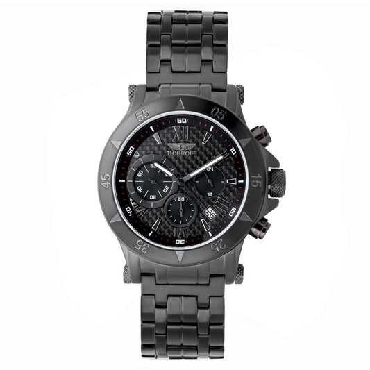 Bobroff Black Stainless Steel Dress Watch1728,67434610848,Accessories,Black,Bobroff,Dress Watches - Watches - Accessories,Men,New with tags,Watches - Accessories