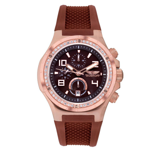 Bobroff Brown Rubber Dress Watch1728,67434610848,Accessories,Bobroff,Brown,Dress Watches - Watches - Accessories,New with tags,Unisex,Watches - Accessories