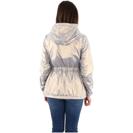 Yes Zee Gray Nylon Jackets & Coat YE-14615-M