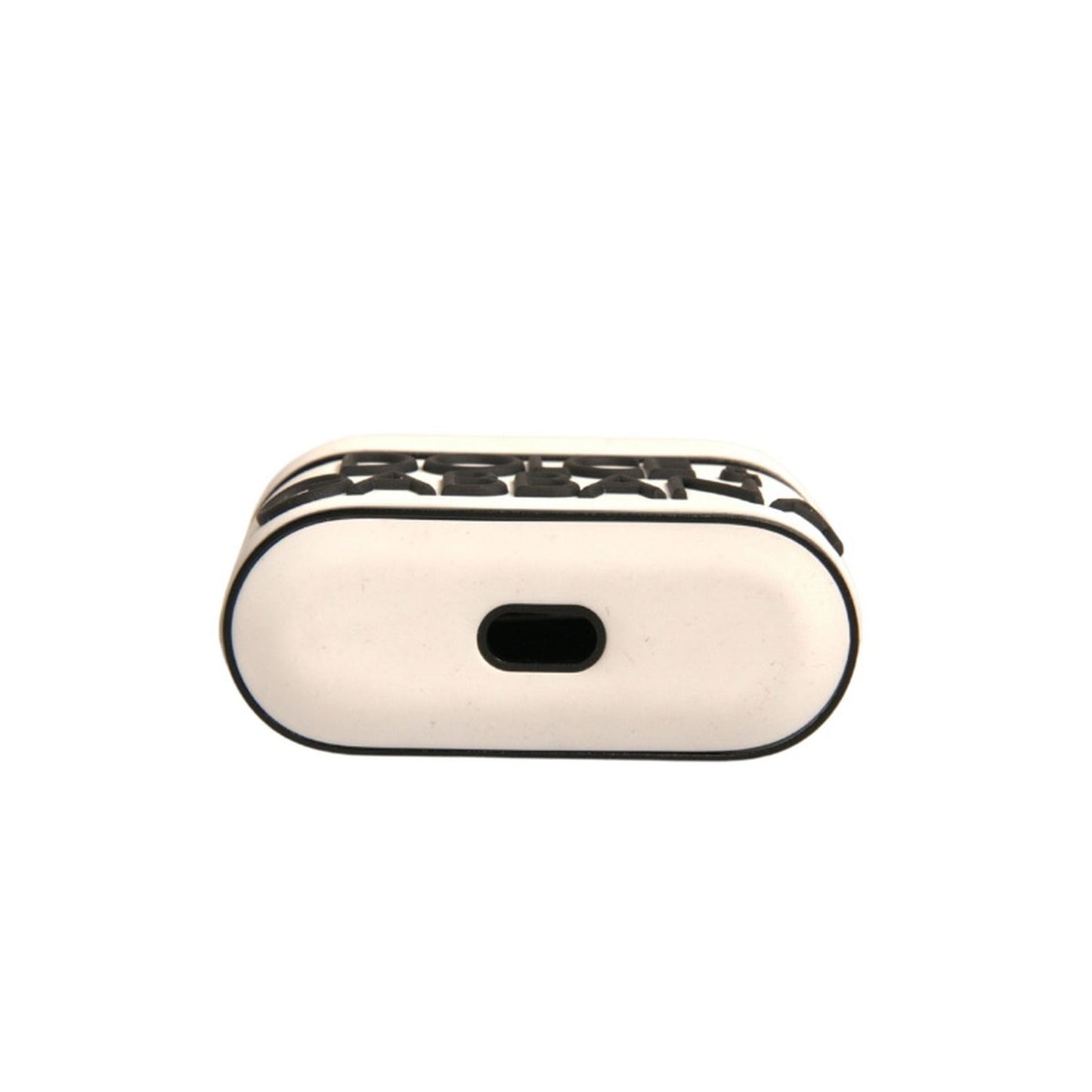 Dolce & Gabbana White PVC Embossed Logo Plaque Holder Airpods Case