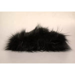 Dolce & Gabbana Black Fur Shoulder Collar Wrap Shawl Scarf