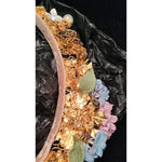 Dolce & Gabbana Gold Crystal Purple Hortensia Headband Crown Diadem SMY100489