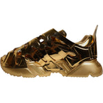 Dolce & Gabbana Gold Daymaster Leather Low Top Sneakers Shoes MV6710-44