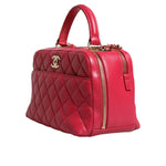 Chanel Pink Seal Matelasse Chain CC Lamb Skin Leather Bag