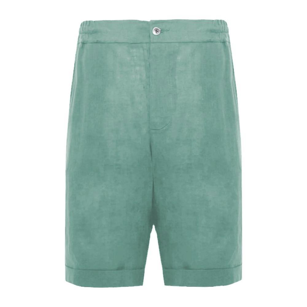 Alpha Studio Green Linen Short AL-14705-IT52 | XL