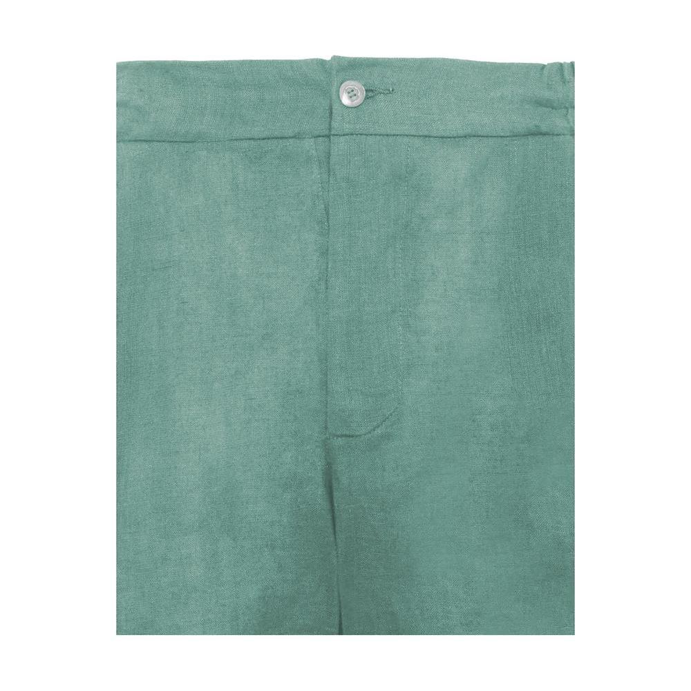 Alpha Studio Green Linen Short AL-14705-IT52 | XL
