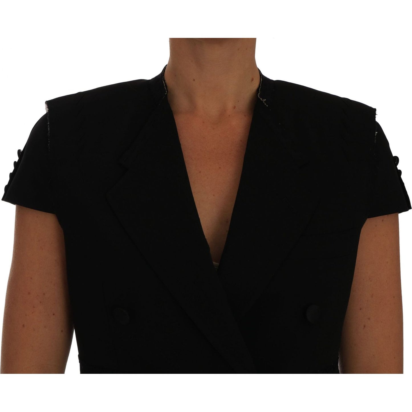 Dolce & Gabbana Black Short Croped Blazer Jacket TSH2408-38
