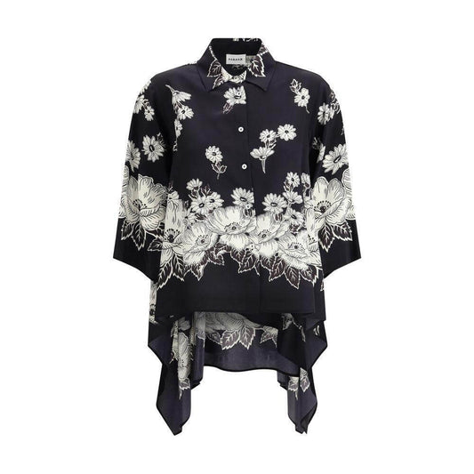 P.A.R.O.S.H. Asymmetric Floral print Shirt PA-D381224813-S