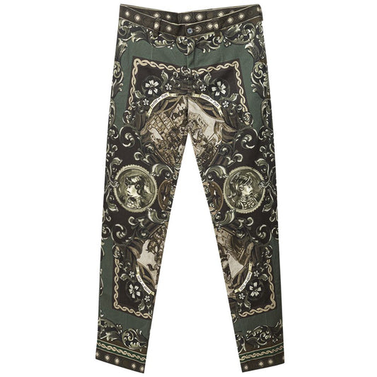Dolce & Gabbana Green Cotton Pant DO-5675674-IT44|L