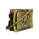 Dolce & Gabbana Green Exotic Leather DG Plaque Crossbody Clutch Bag
