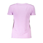 Patrizia Pepe Purple Rhinestone Crew Neck Tee PA-28352-XS