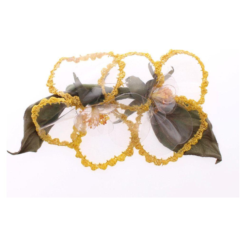Dolce & Gabbana Floral Transparent HANDMADE Brooch