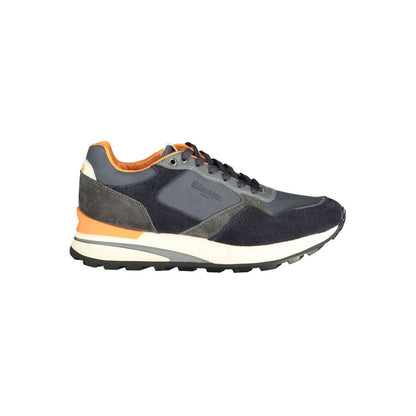 Blauer Blue Polyurethane Men Sneaker 1728,67403481248,Athletic - Sneakers - Shoes,Blauer,Blue,EU40/US7,EU41/US8,EU42/US9,EU43/US10,EU44/US11,EU45/US12,Men,New with tags,Shoes,Sneakers - Shoes