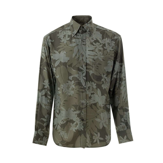Tom Ford Green Lyocell Shirt TO-9210674-38