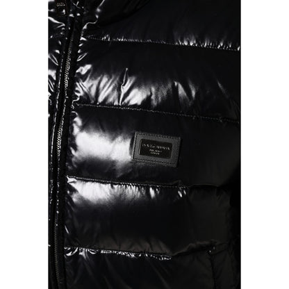 Dolce & Gabbana Black Logo Plaque Full Zip Puffer Jacket 1728,67345645728,Black,Clothing,Dolce & Gabbana,IT44 | L,Jackets & Coats - Clothing,Jackets & Coats - Women - Clothing,Material: 76% Nylon 24% Polyurethane,New with tags,Shell Jackets - Jackets & Co